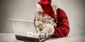 Santa Typing On A Laptop