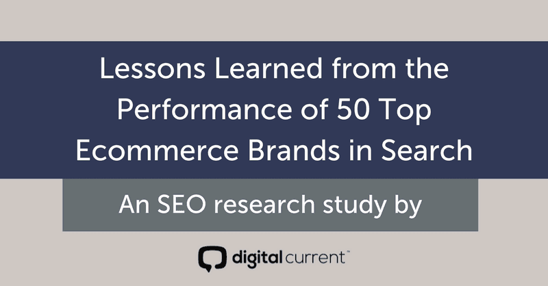 SEO Lessons Learned  from the Performance of 50 Top Ecommerce Brands Featured Image