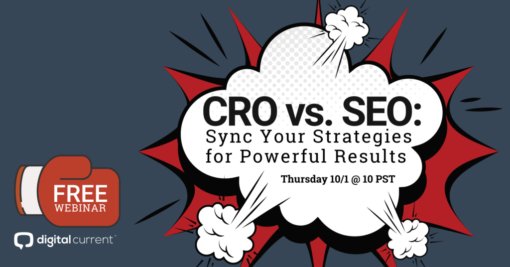 Register for CRO v SEO Webinar